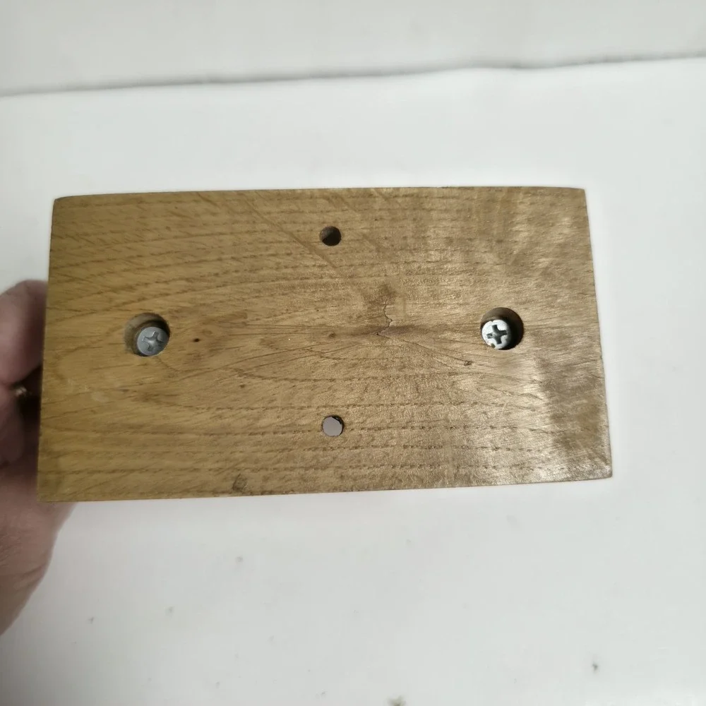Vintage Oak Wood Wall Mount Soap Dish Holder Handcrafted Hardwood Bathroom Tray